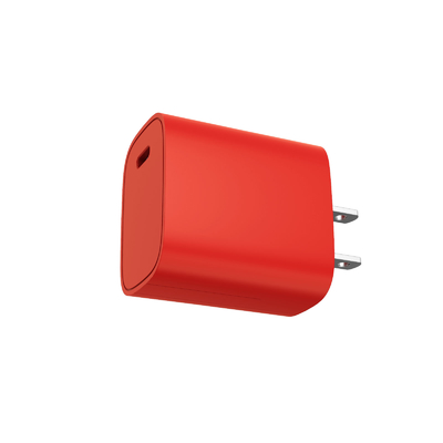 Επίπεδο VI αποδοτικότητας φορτιστών τοίχων PC USB ABS κόκκινος 20W USB Γ φορτιστής Wihte